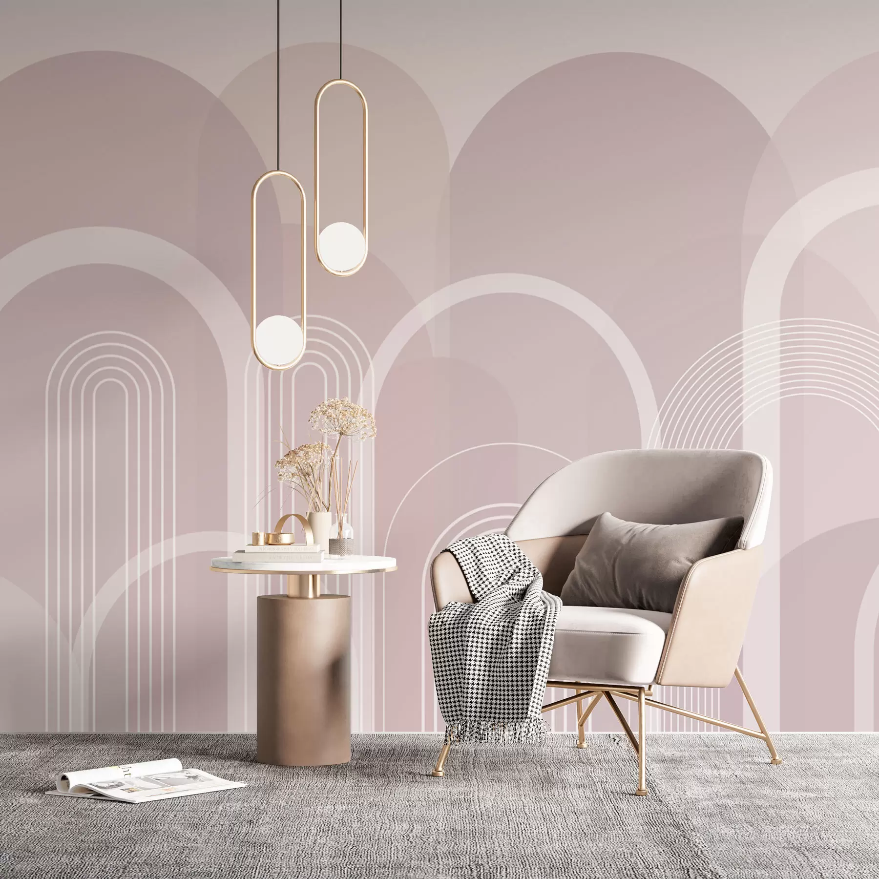 fototapeter Geometriske buer boho w02935