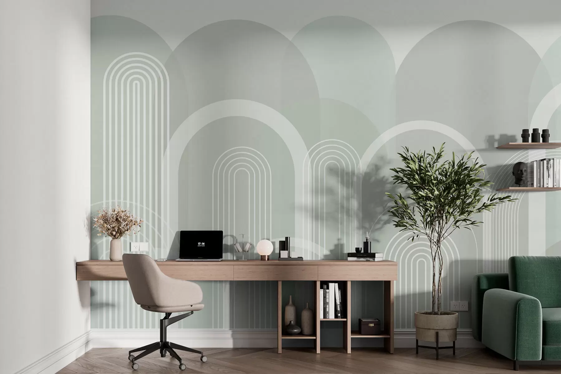 Fototapete Geometrische Bögen Boho w02935v3