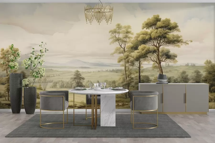 Fototapete Moderne Aquarelllandschaft w02978