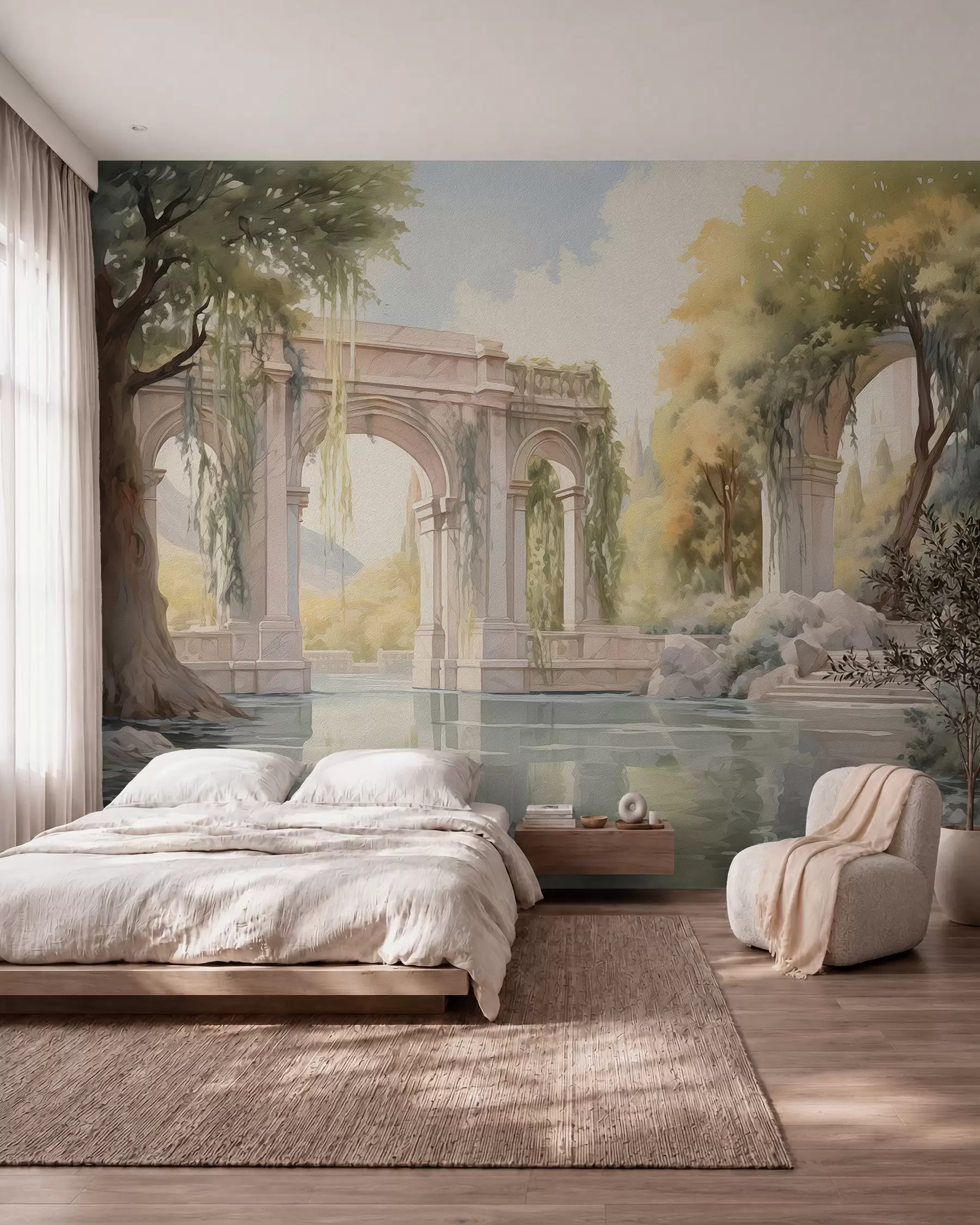 Murale Colonnade du jardin w02989