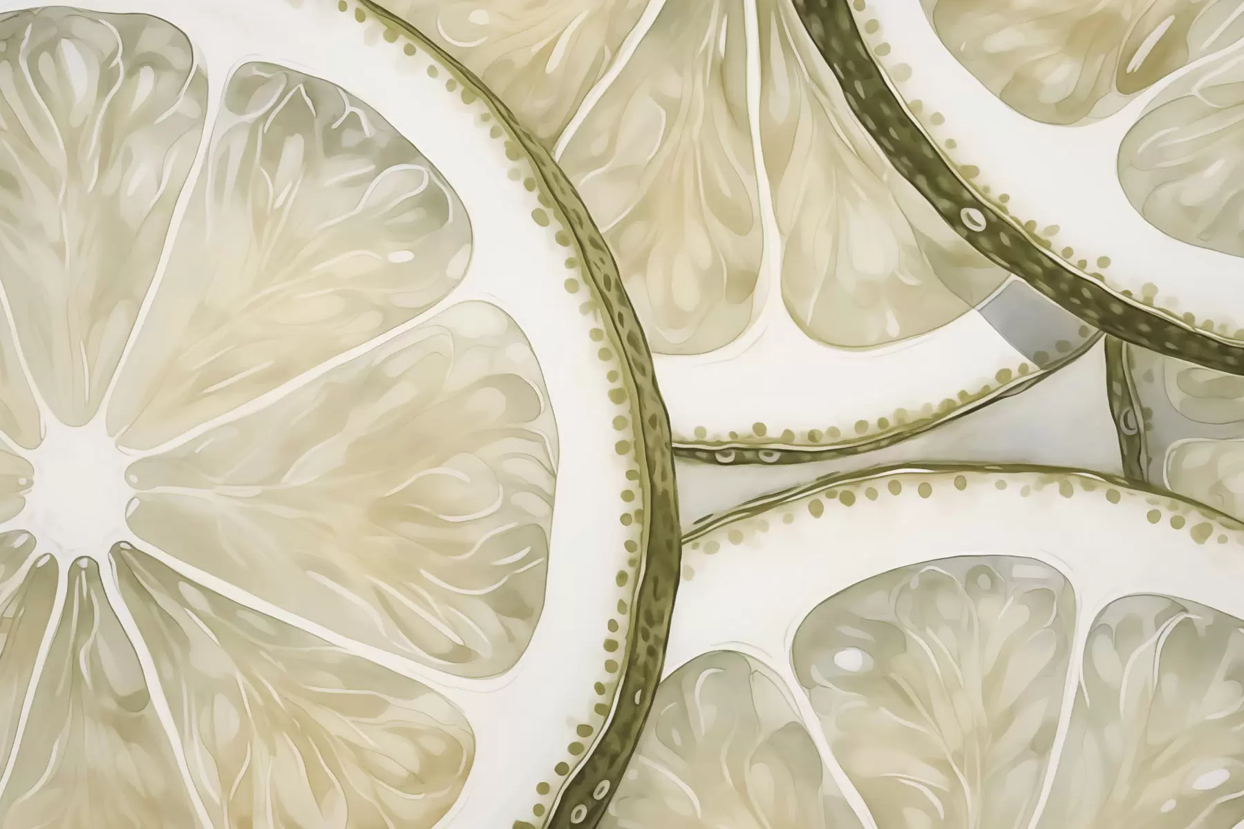 Fototapete Zitruskreise Nachahmung Aquarell w03026v1