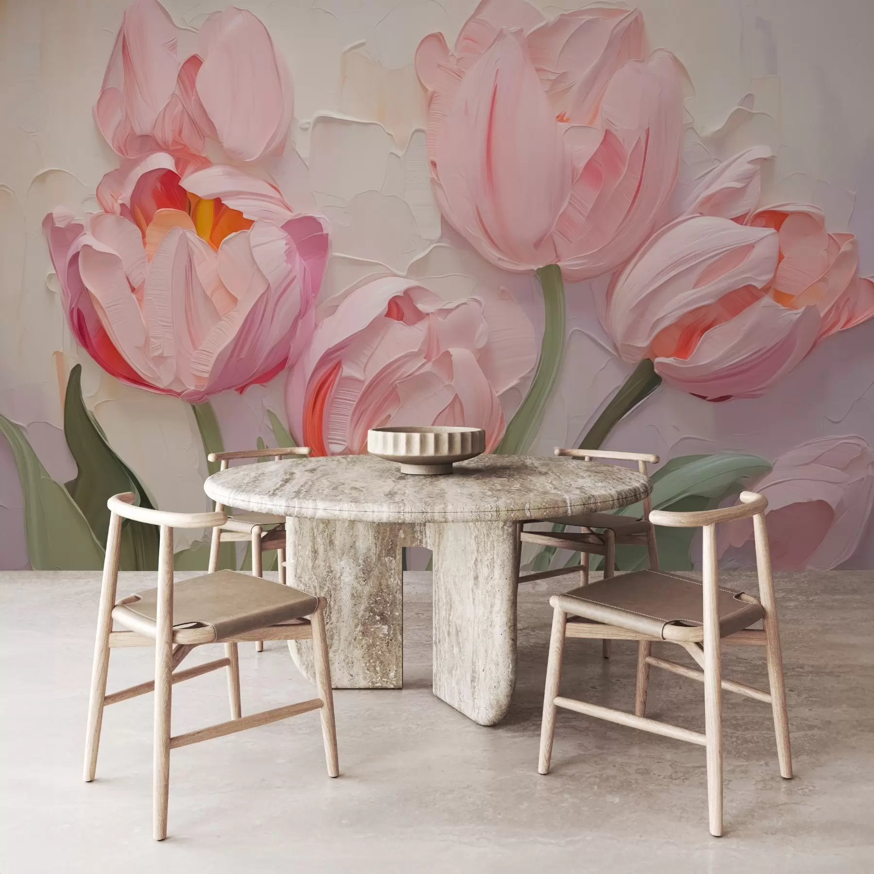 Fototapete Tulpen Nachahmung Malerei w03066