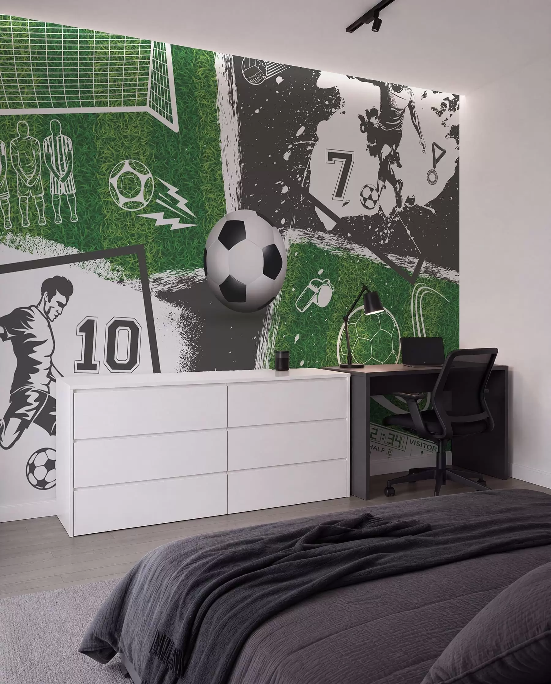 Murale Collage de match de football w03121
