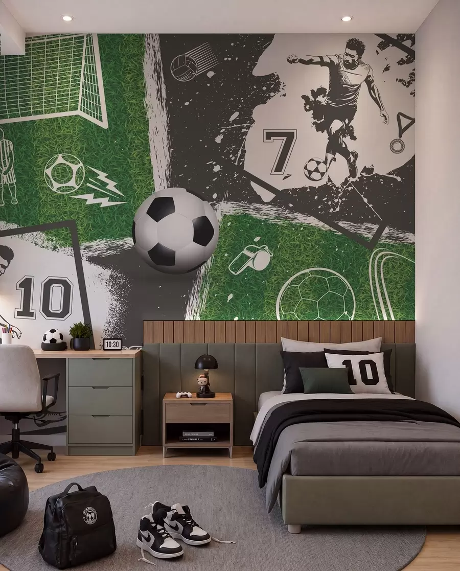 Murale Collage de match de football w03121