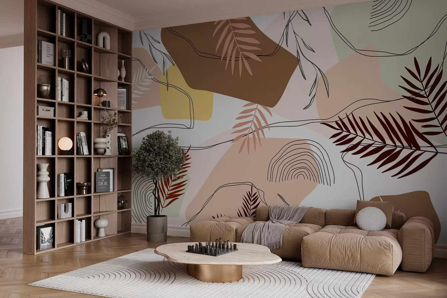 fototapeter Abstrakt botanisk design w03092