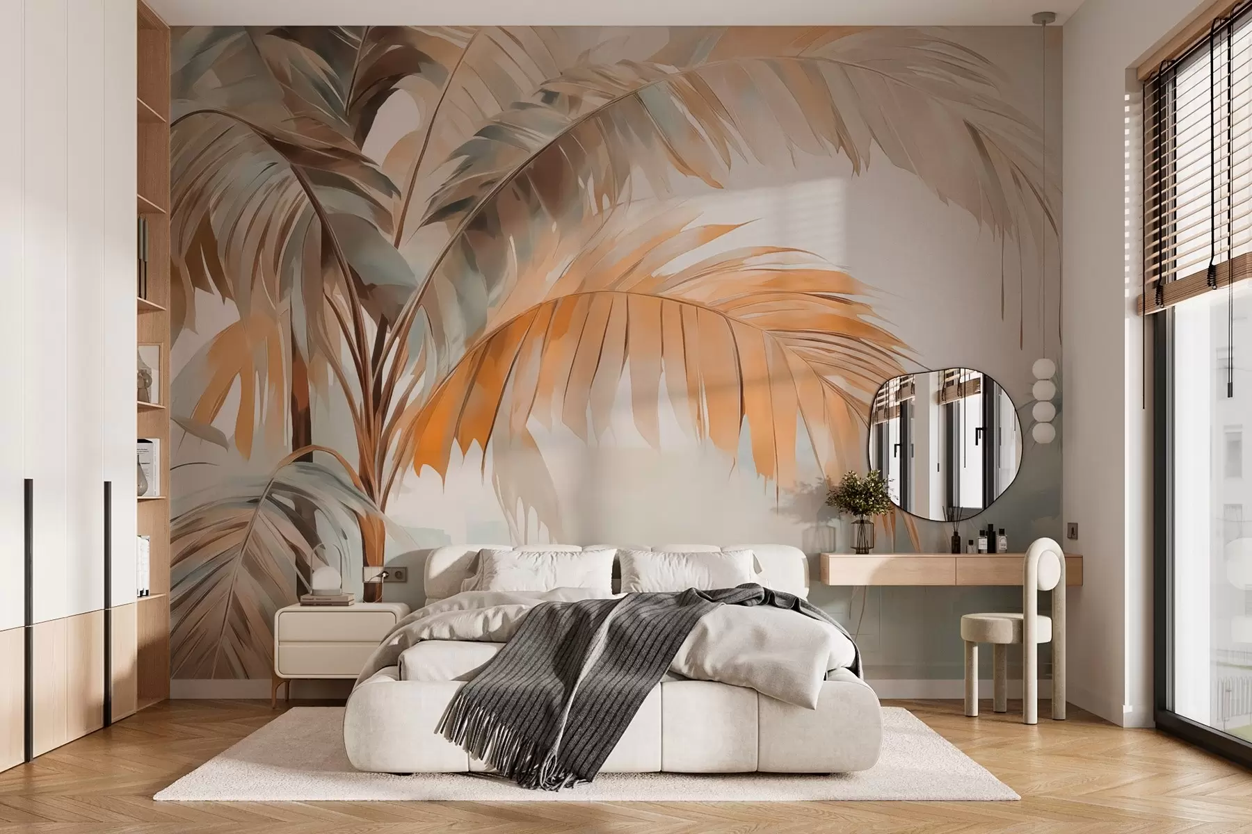 Murale Palmier abstrait w03181