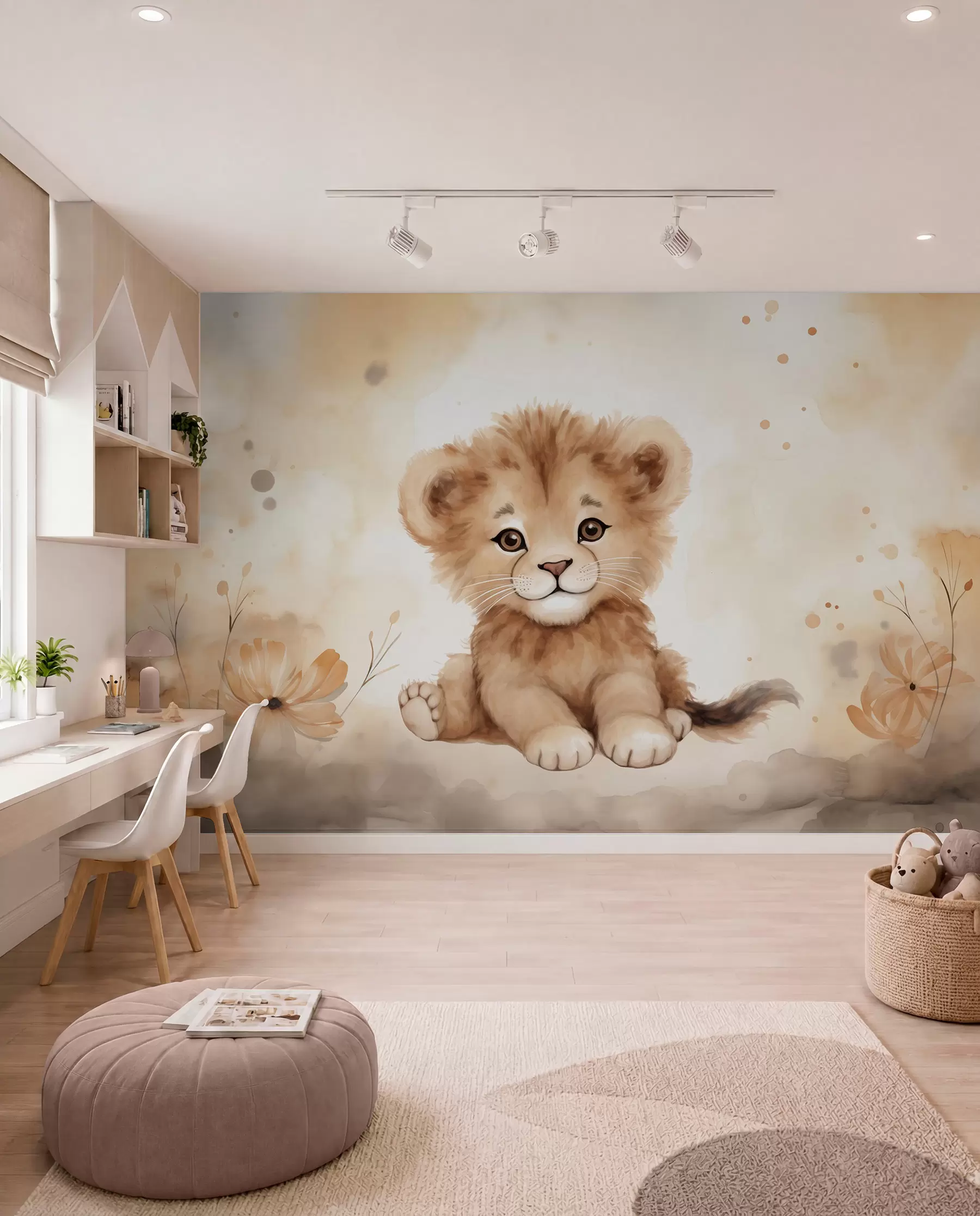 Murale Portrait d’un lionceau w08844
