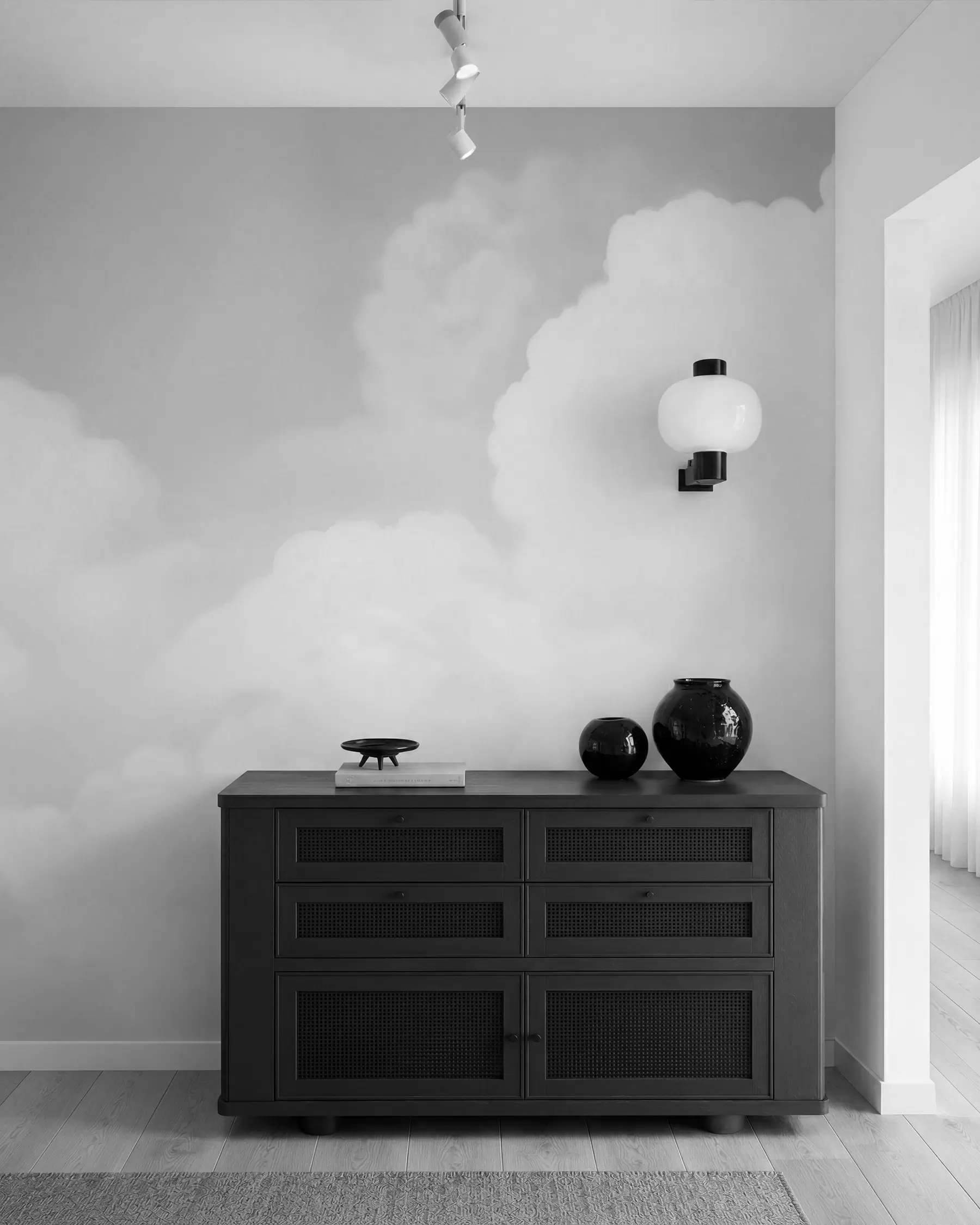 Fototapete Grauer Himmel und Wolken w03301v3