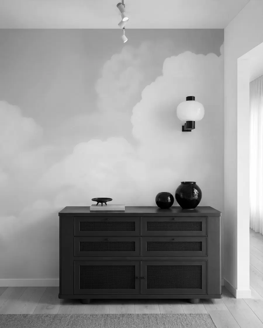 Fototapete Grauer Himmel und Wolken w03301v3