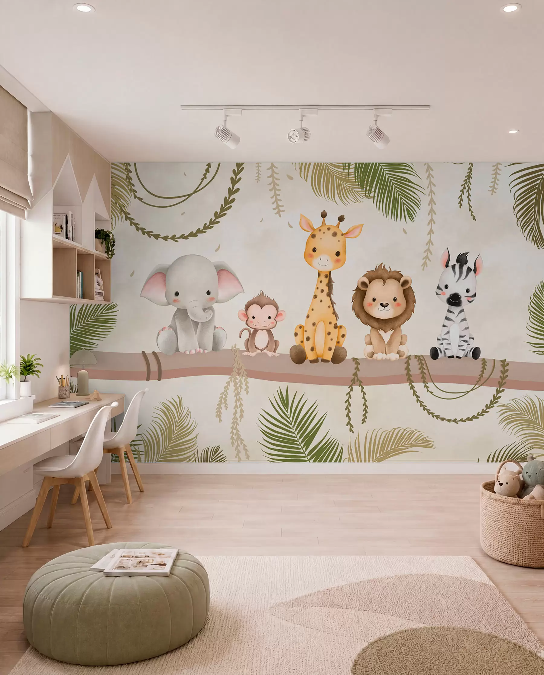 Murale Petits amis de la jungle w03166