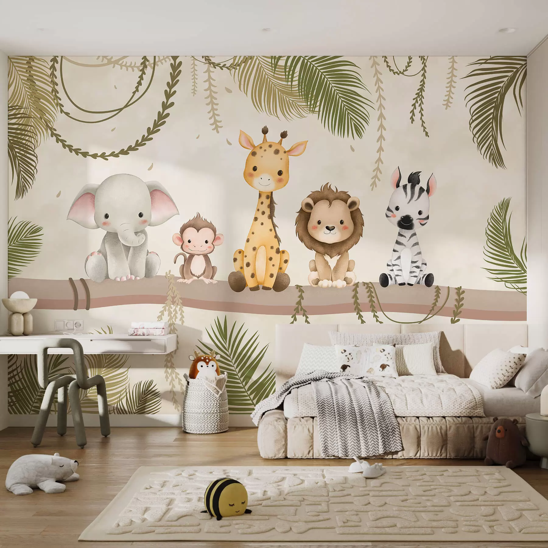 Murale Animaux tropicaux mignons w03166