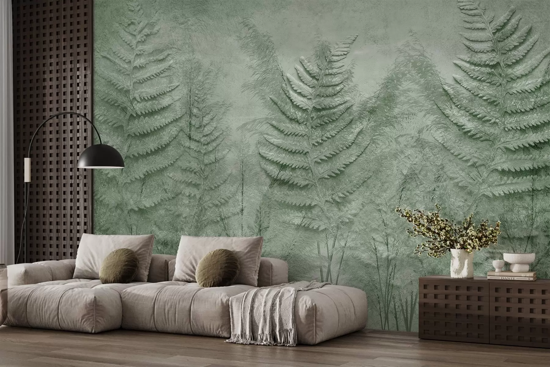 fototapeter Mark med vintage græs w03316v2