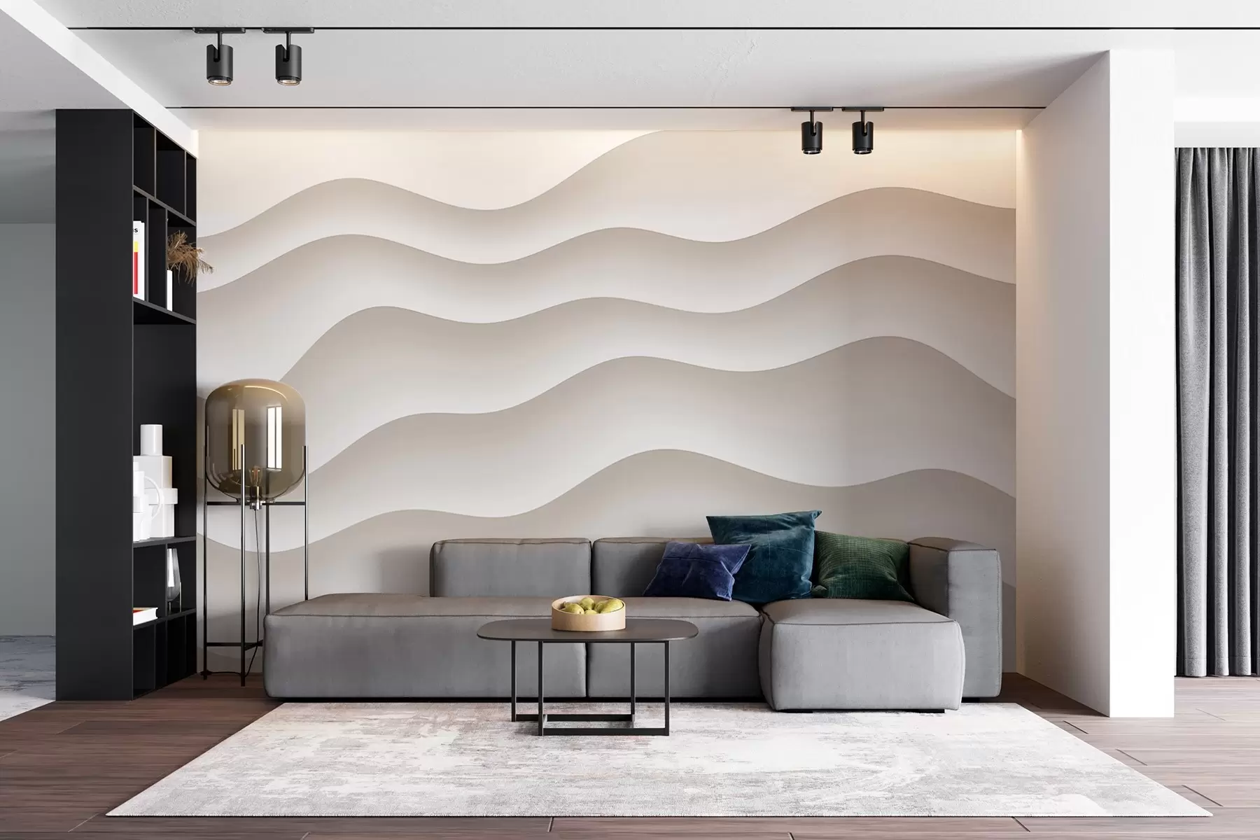 fototapeter Lysfarvet sandbølge w08880