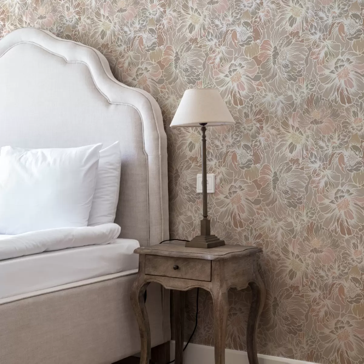Baggrund Store blomster med farverige kronblade i pastelfarver a00020