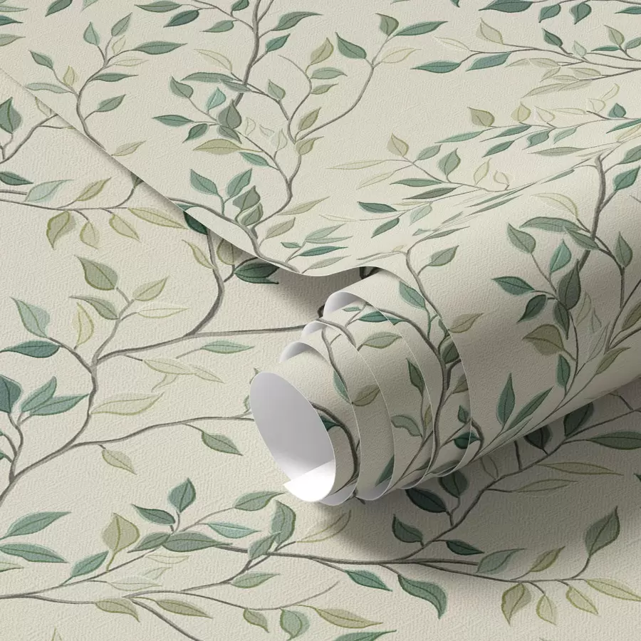 fototapeter Blidt snoede kviste med blade a00071