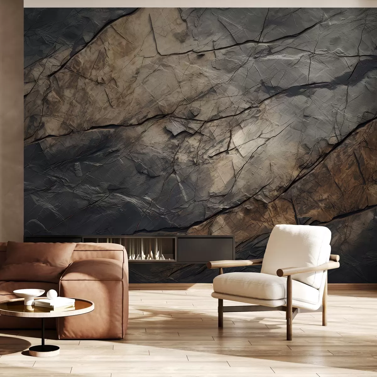 fototapeter Malet væg i akvarel w03561