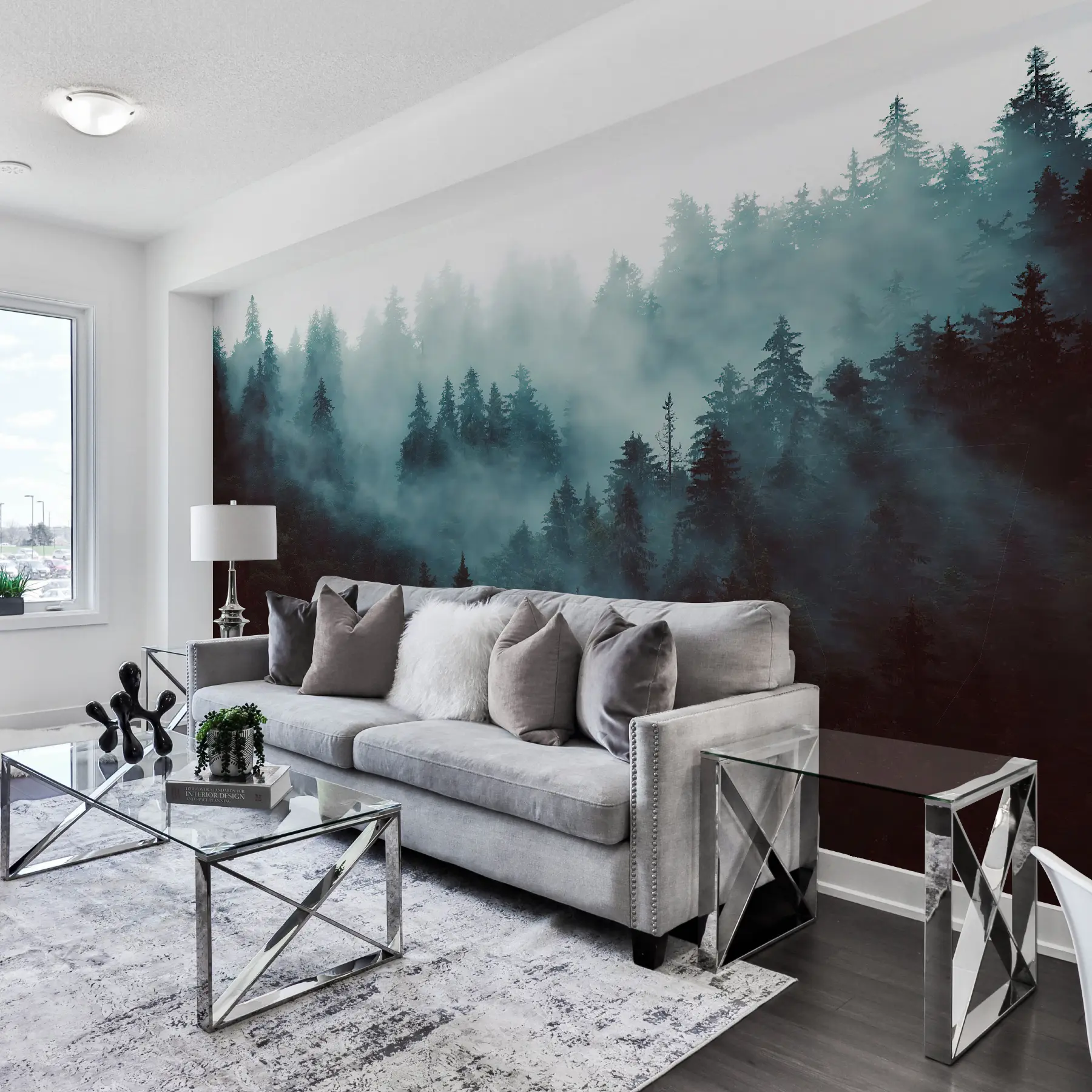 Fototapete Schöner Wald im Nebel u54118