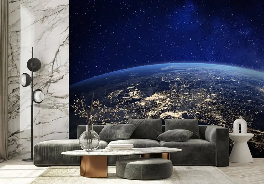 Fototapete Nachterde, Blick aus der Stratosphäre u62035