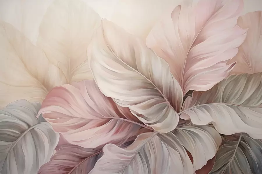 Murale Feuillage tropical aux couleurs chatoyantes w03597