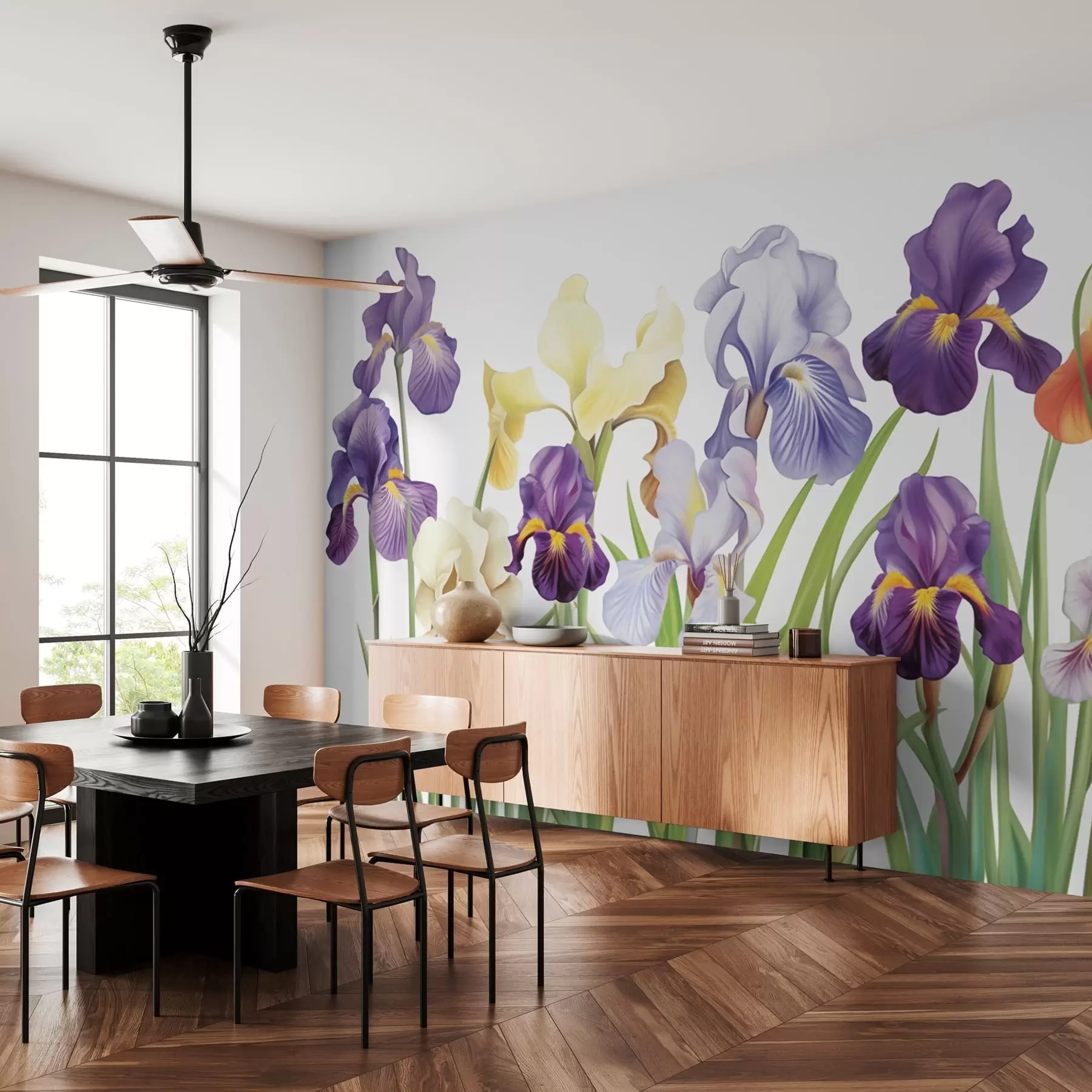fototapeter Irisblomster w03641