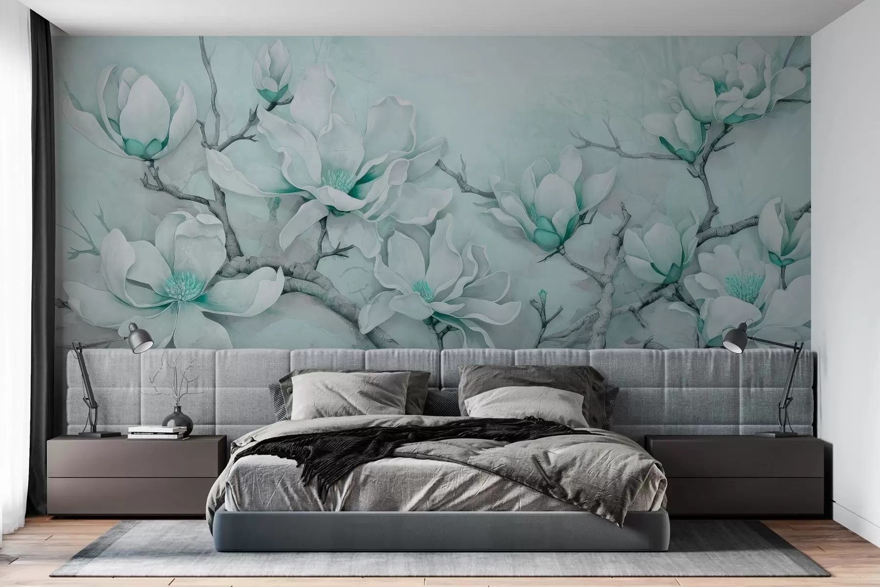 fototapeter Frodigt malet magnolietræ w03658v2