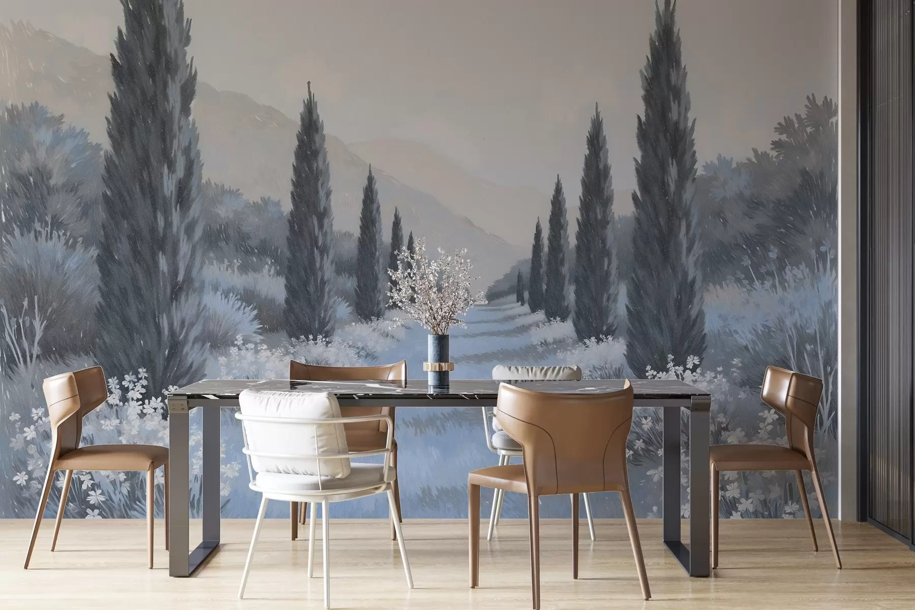 Murale Jardin peint à l'huile w03662v2