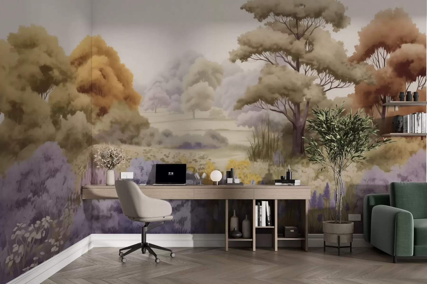 Fototapete Bunter Herbstwald w03693