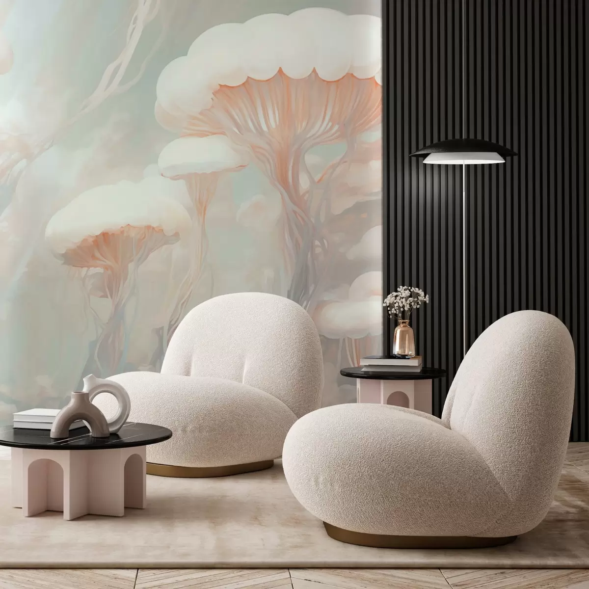 Murale Méduse abstraite w03773