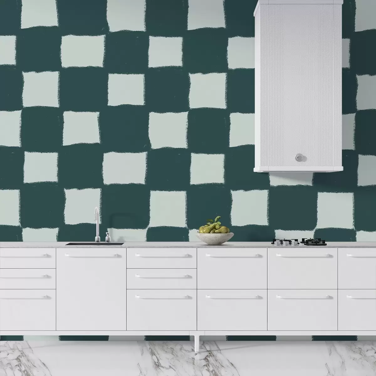 Murale Carrés, grille, motif géométrique w03789v2