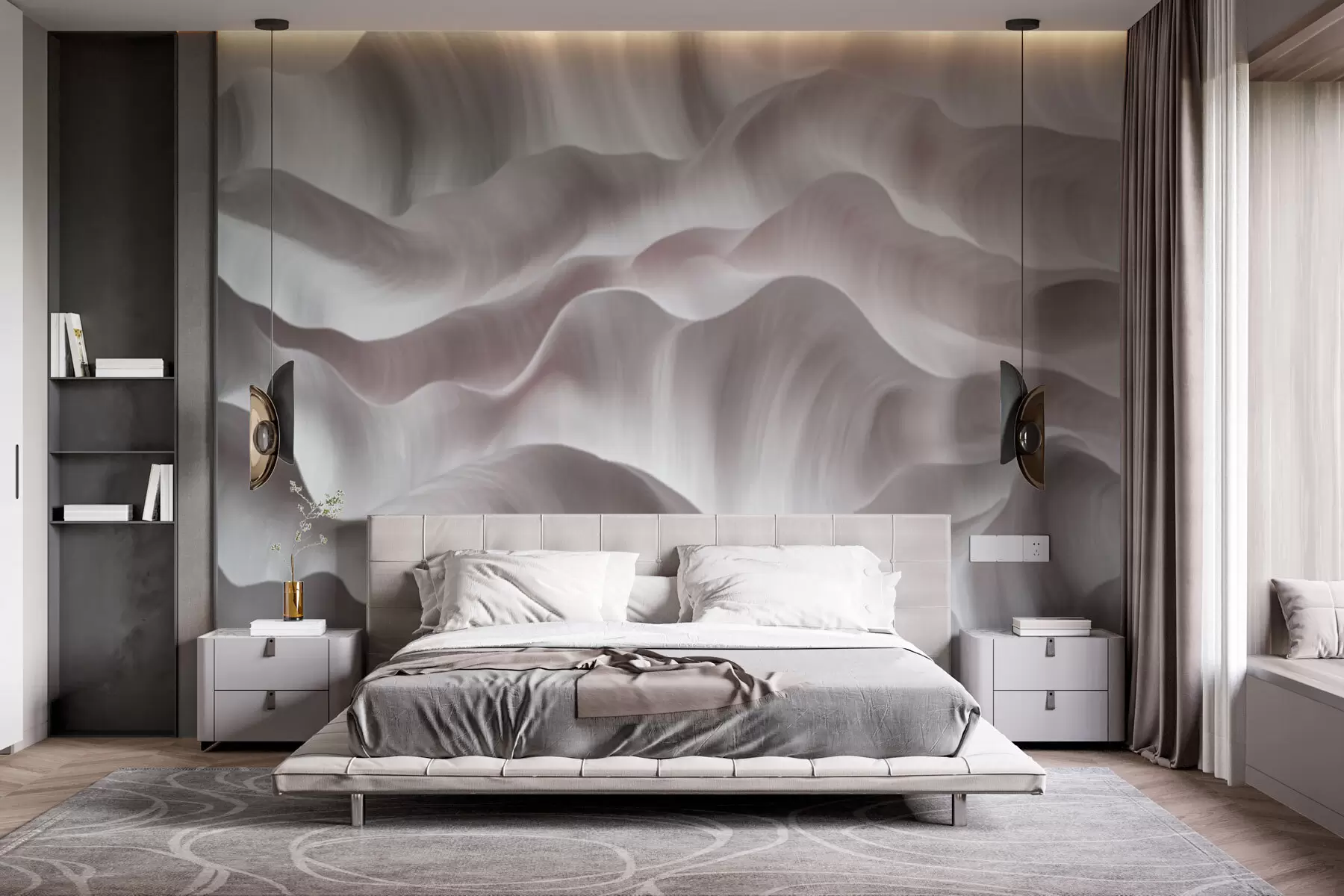 Murale Vagues abstraites w03750v3