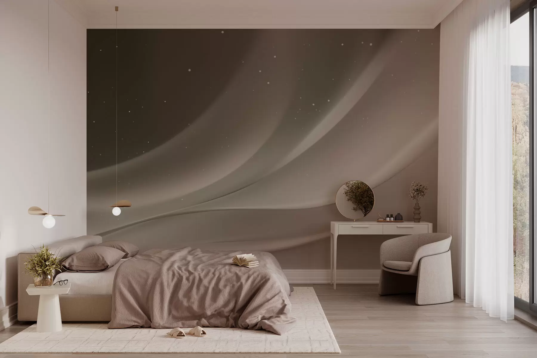 fototapeter Abstrakte bølger Aurora w03751v1