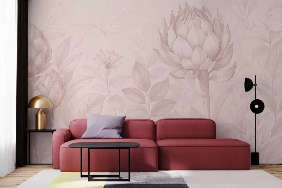 fototapeter En delikat buket af forskellige planter w03825v2