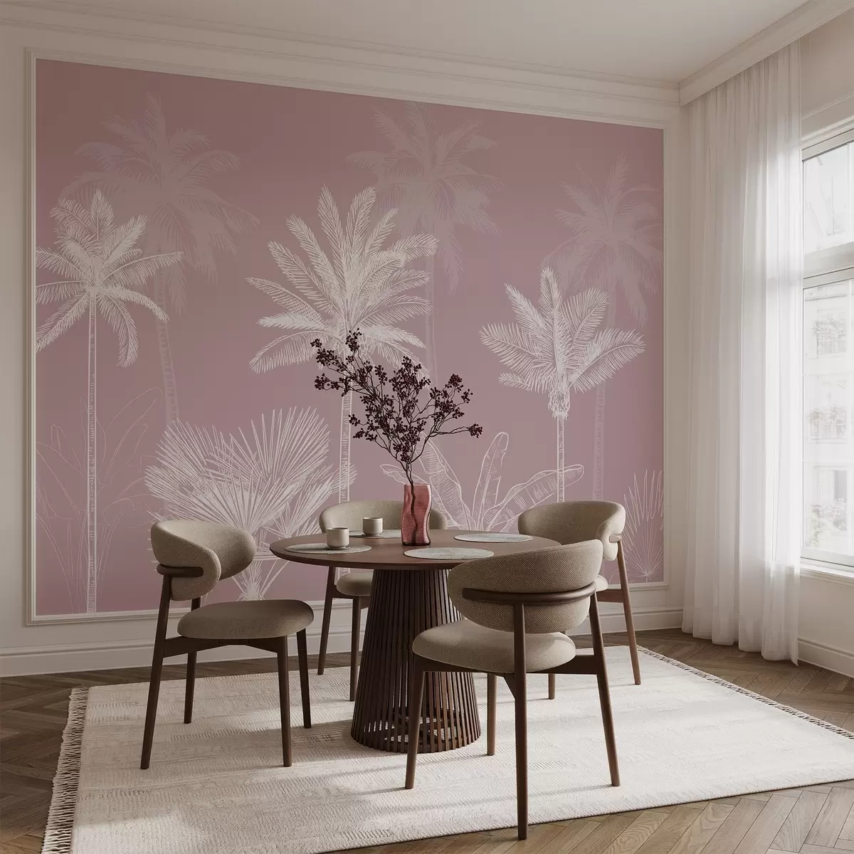 Fototapete Weiße Palmen w03831v2