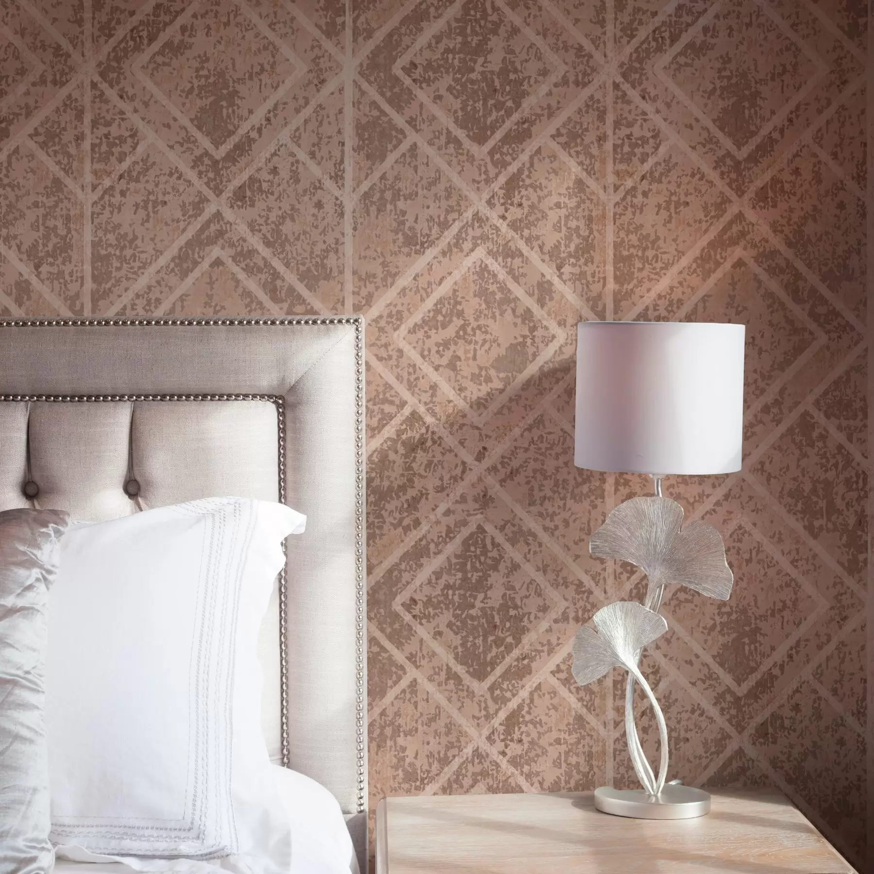 Murale Losanges géométriques sur fond texturé a00141