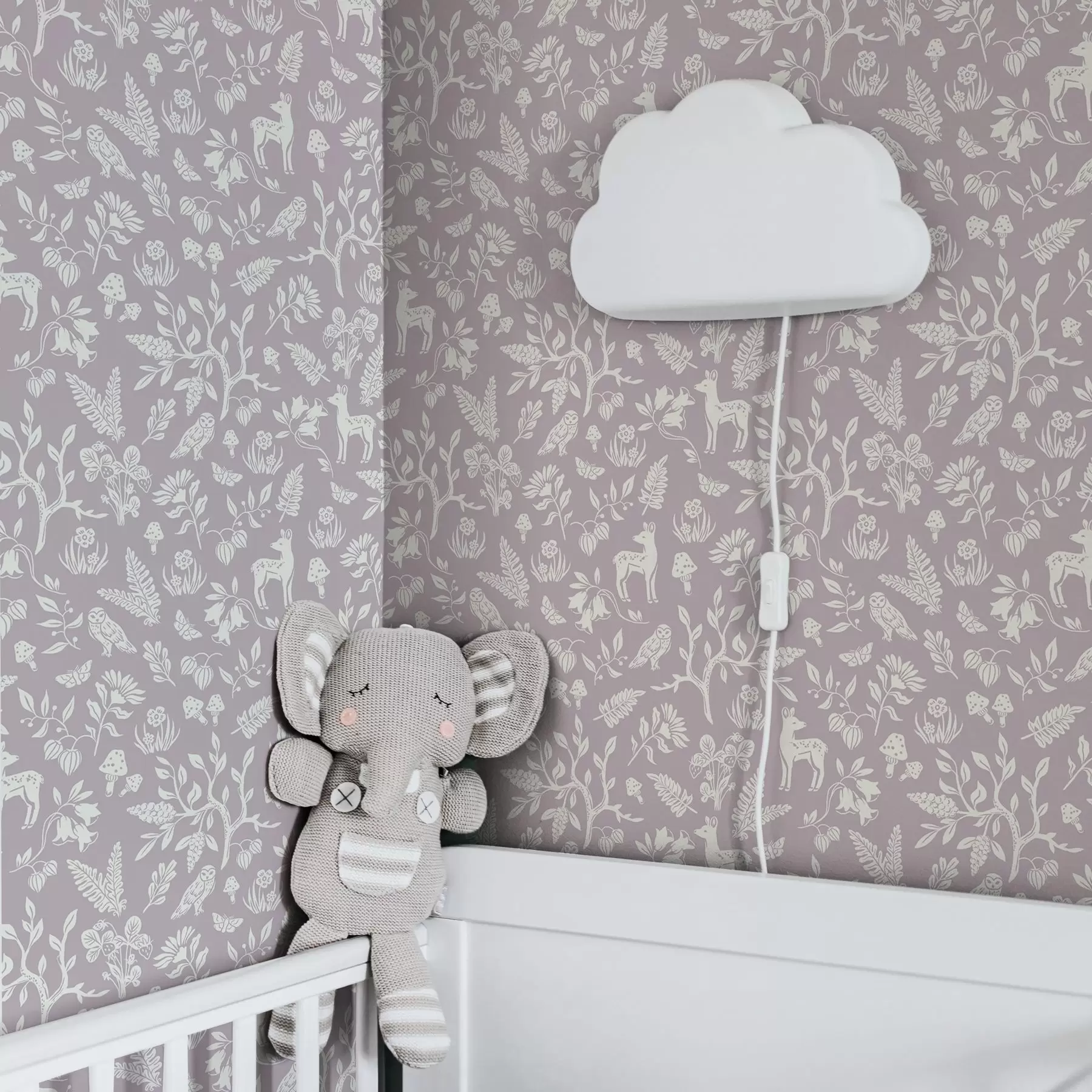 Murale Mini animaux scandinaves avec plantes a00149v1