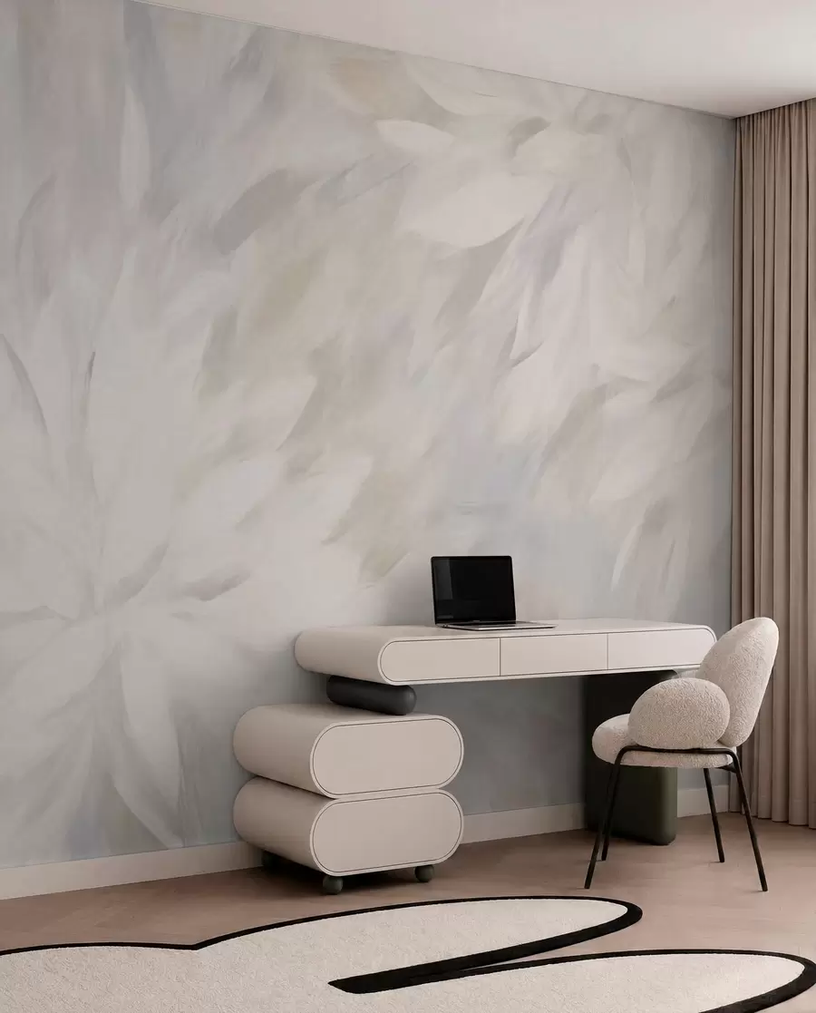 Murale Fleurs dans le style des traits doux w03986