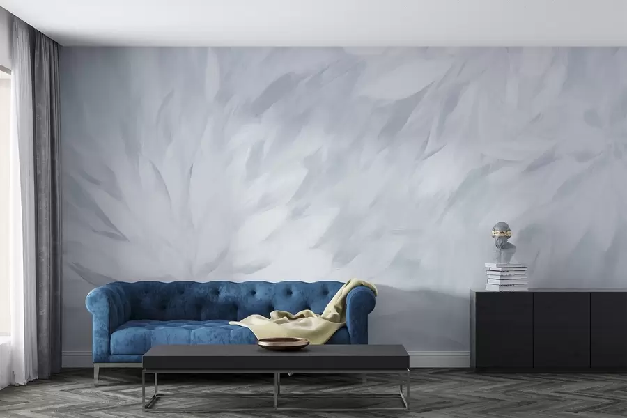 Fototapete Blumen im Stil von weichen Strichen w03986v3