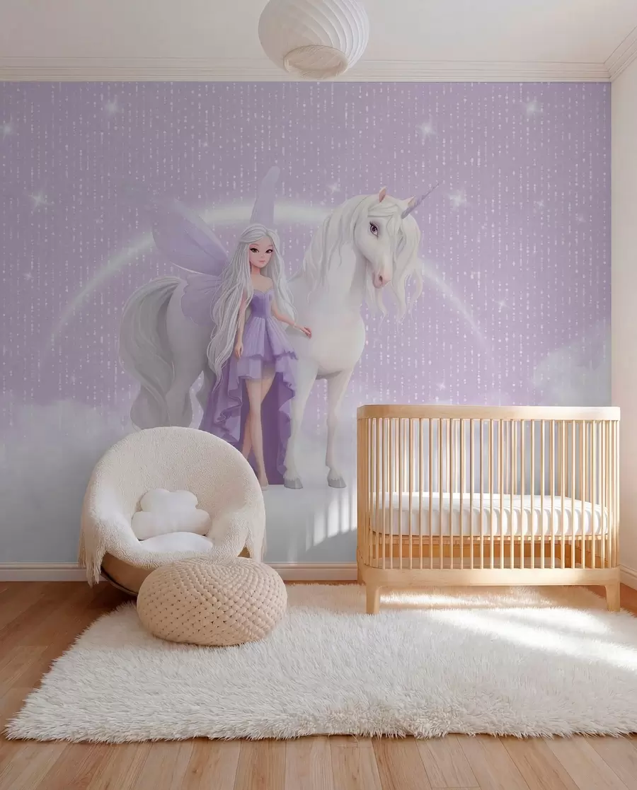 Murale Licorne sous les étoiles w03527