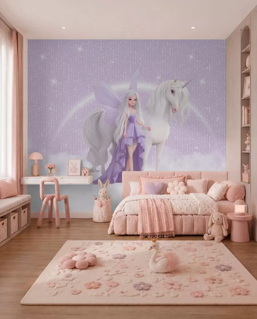 Murale Licorne sous les étoiles w03527