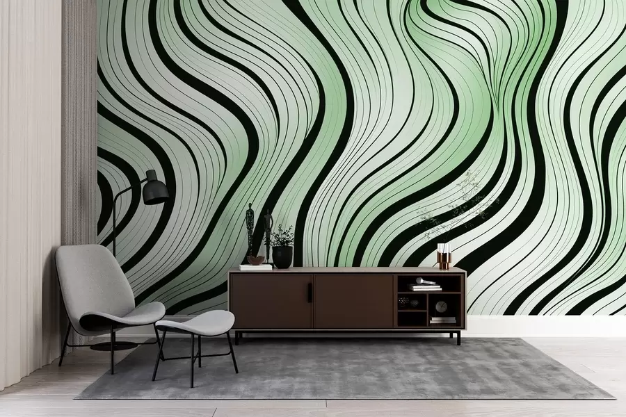 Murale Vagues abstraites w04022v3