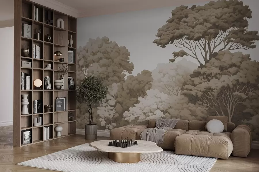 fototapeter Skovens kroner w04044v1