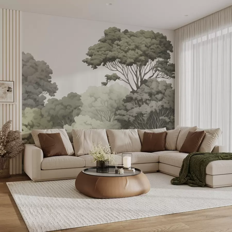 fototapeter Skovens kroner w04044v2