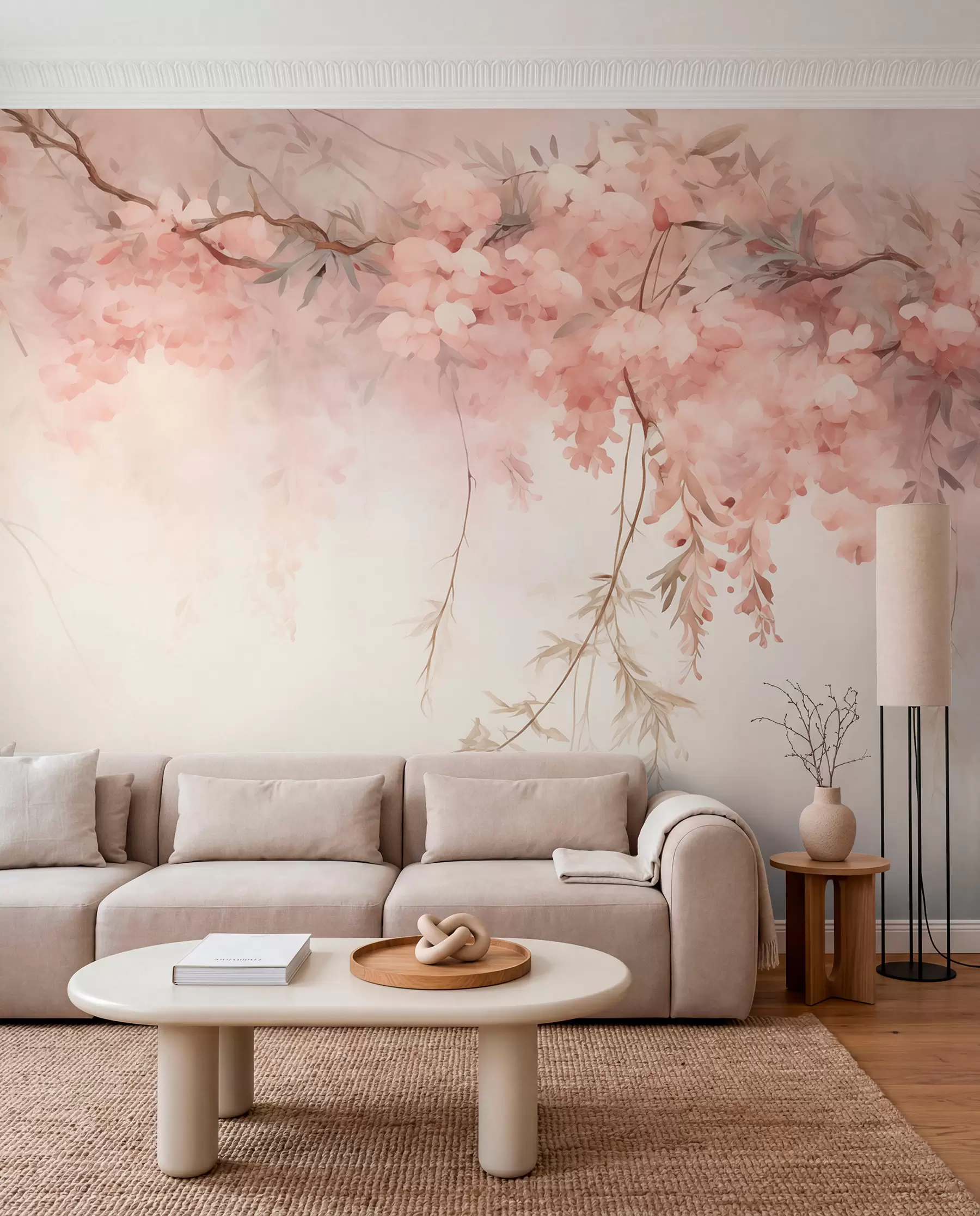 Murale Voûte de fleurs printanières w09172