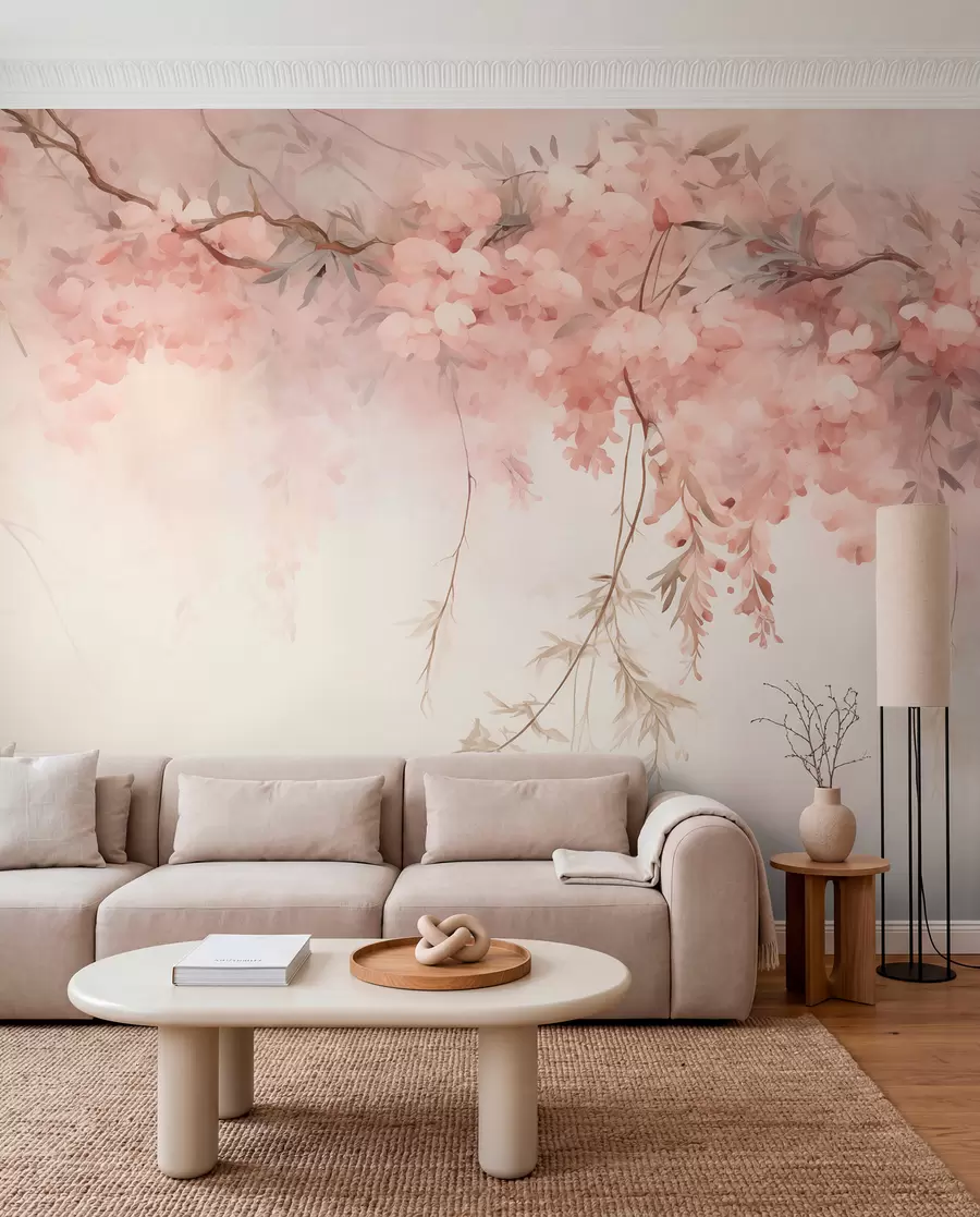 Murale Voûte de fleurs printanières w09172