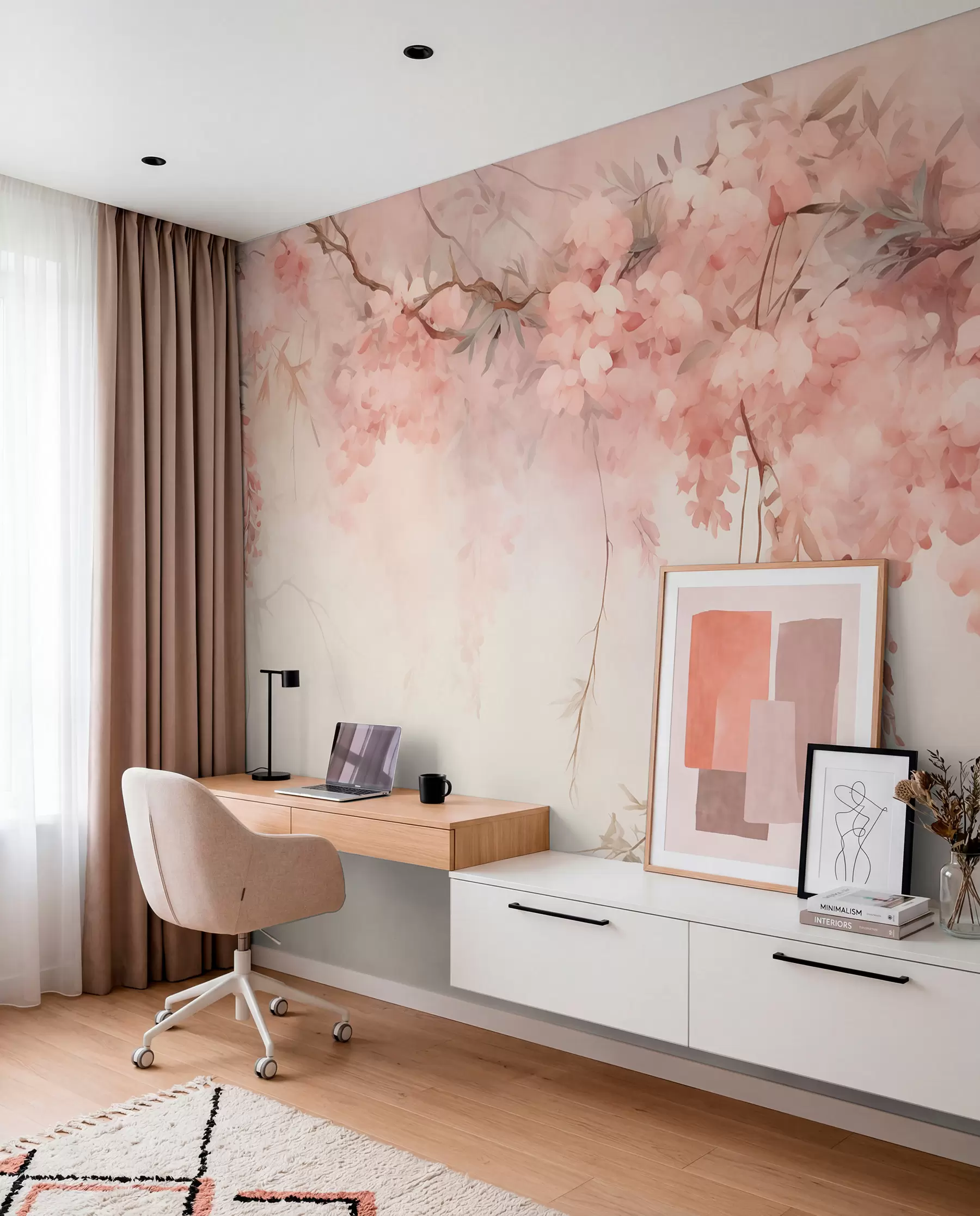 Murale Branche de printemps w09172
