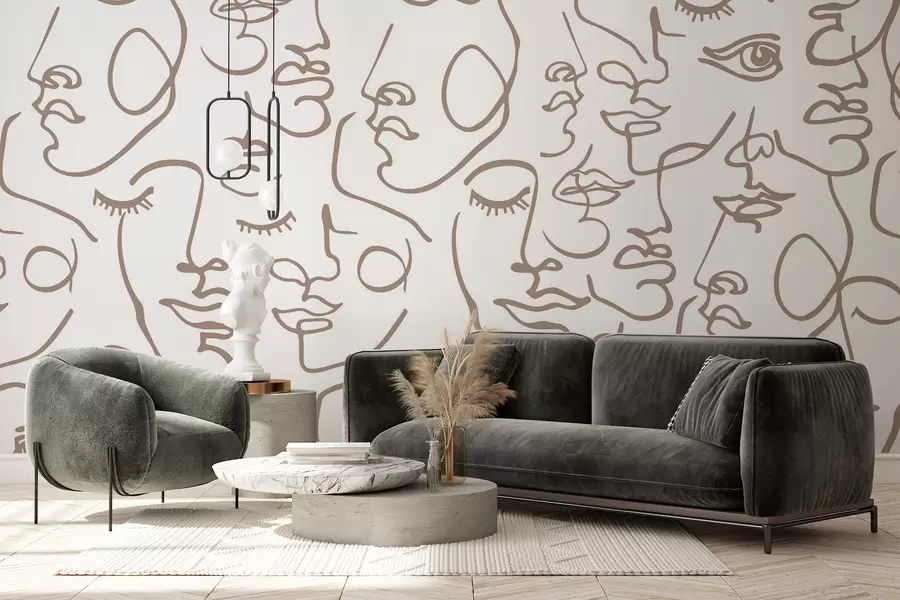 Fototapete Abstrakte Gesichter w04121v1