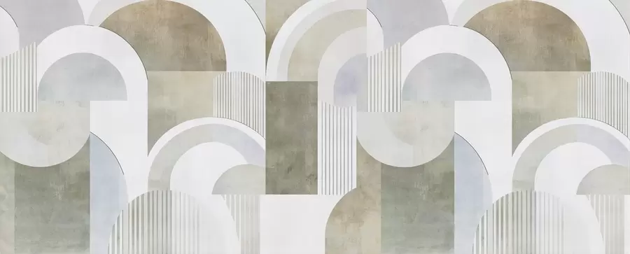 Fototapete Abstrakte Geometrie im Art-déco-Stil mit Retro-Effekt w04079