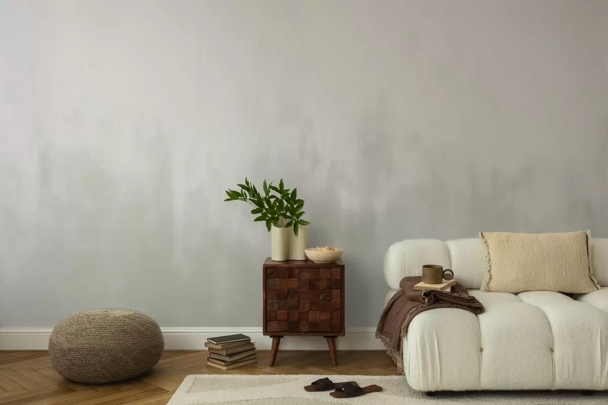 fototapeter Akvarelgradient i grå-beige toner, minimalisme w04156