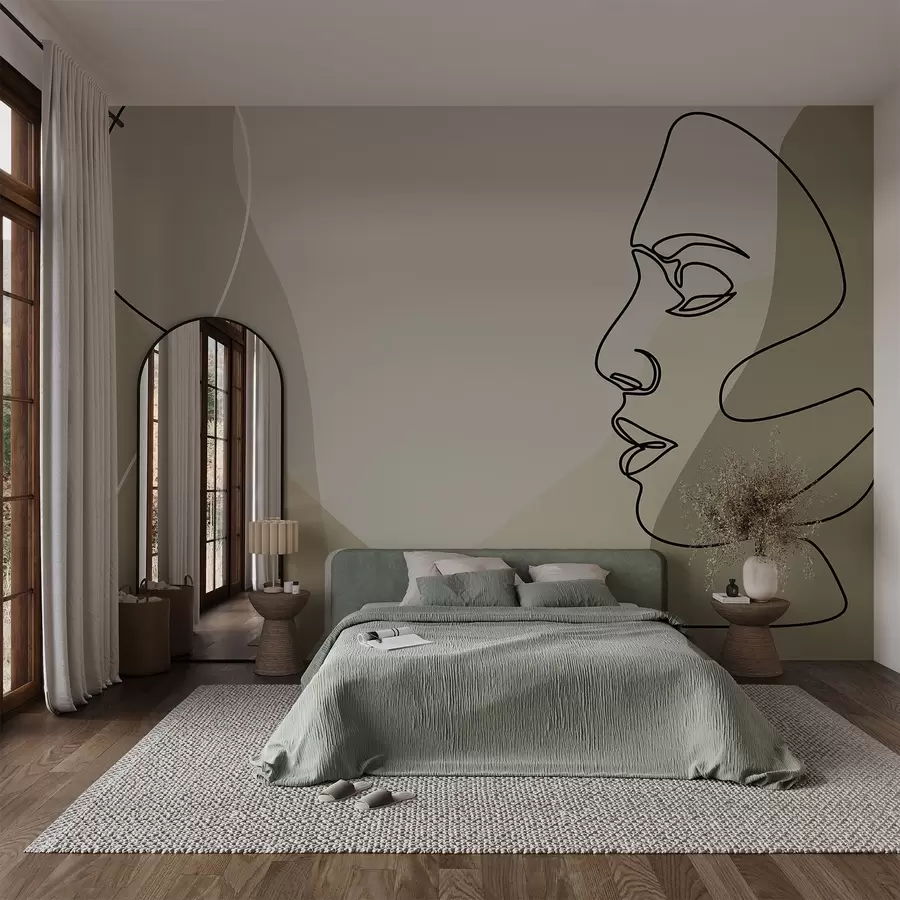 Murale Visage abstrait w09231v1