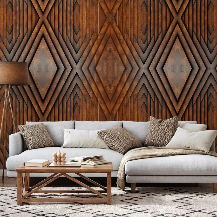 fototapeter efterligning af træpaneler w04168v1